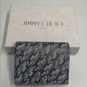 NWT Jimmy Choo Glitter wallet with box.